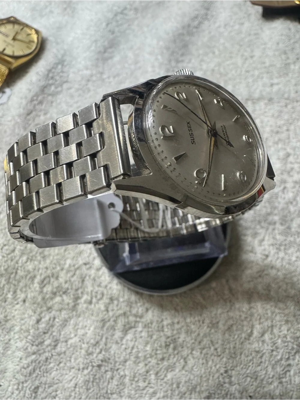 Men's Silver Dial Mechanical Watch - Silver Bracelet